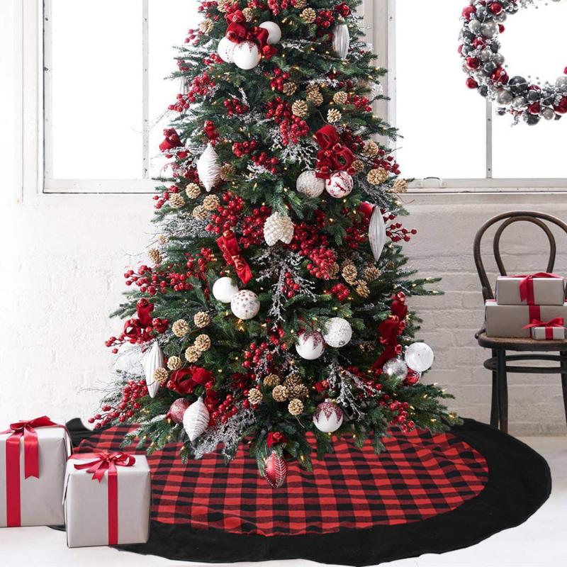 

Christmas Tree Skirt Tree Skirt Christmas Decorations Holiday Thick Plush Edge Xmas Ornaments Household Implements