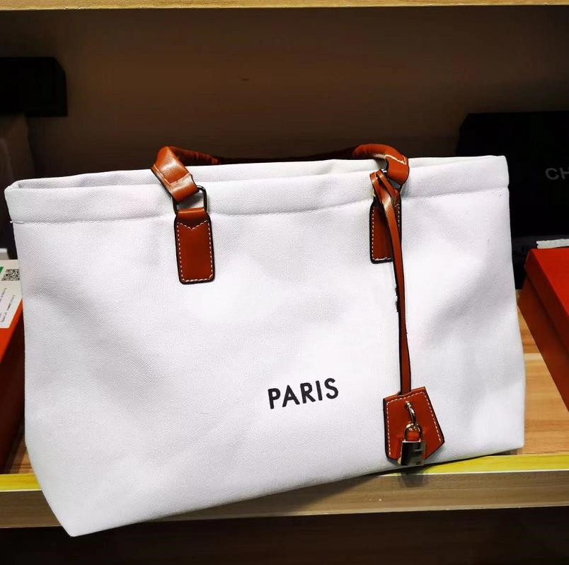 

high quality Hot Women's handbags Rive Gauche Tote Beach bags Shoulder Wallet Purses shopping bag handbag luxury designer fashion linen Larg, White