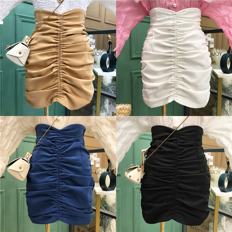 

New Autumn 2021 High Waist Skirt Plied Woman Kpop Style Street Wear 91pm M7KV, Blue.