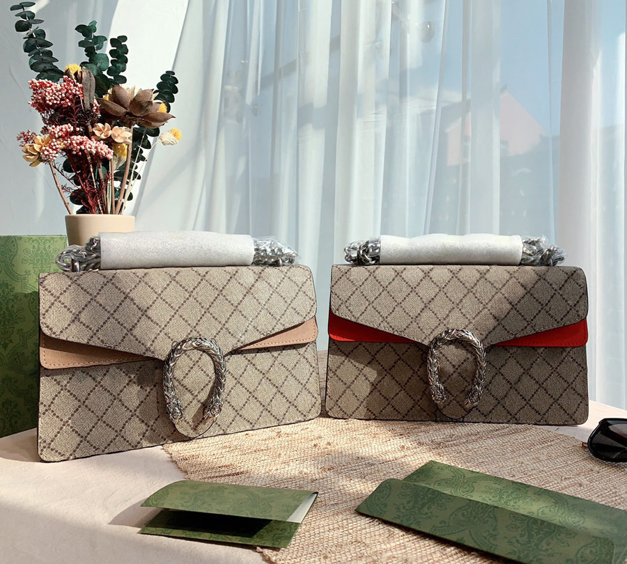 

luxury designer women bags ladies handbag messenger shoulder Bacchus bag snake head metal buckle chain leather letters brand coin purse high quality 01