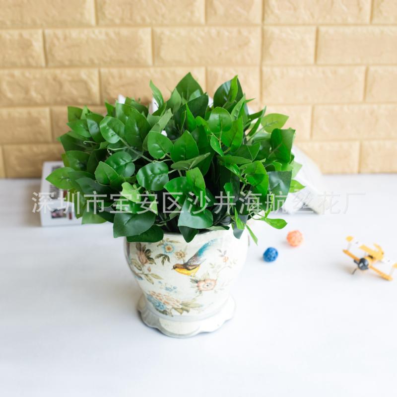 

7 Fork Evergreen Artificial Green Artificial Plant Wall with Wood Evergreen Flowers Flowers, Blue green