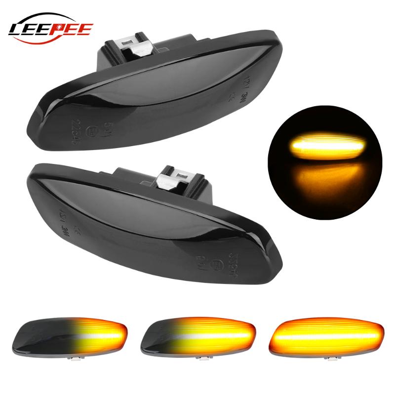

LEEPEE For C4 Picasso C3 C5 DS4 308 207 3008 5008 LED Car Dynamic Side Marker Signal Lamp Light Signal Light, As pic