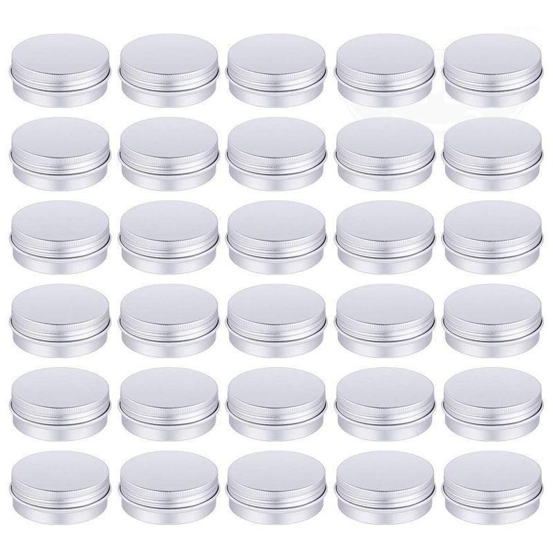 

30 Pack Screw Top Round Metal Lip Tins Containers Lids (1oz)1