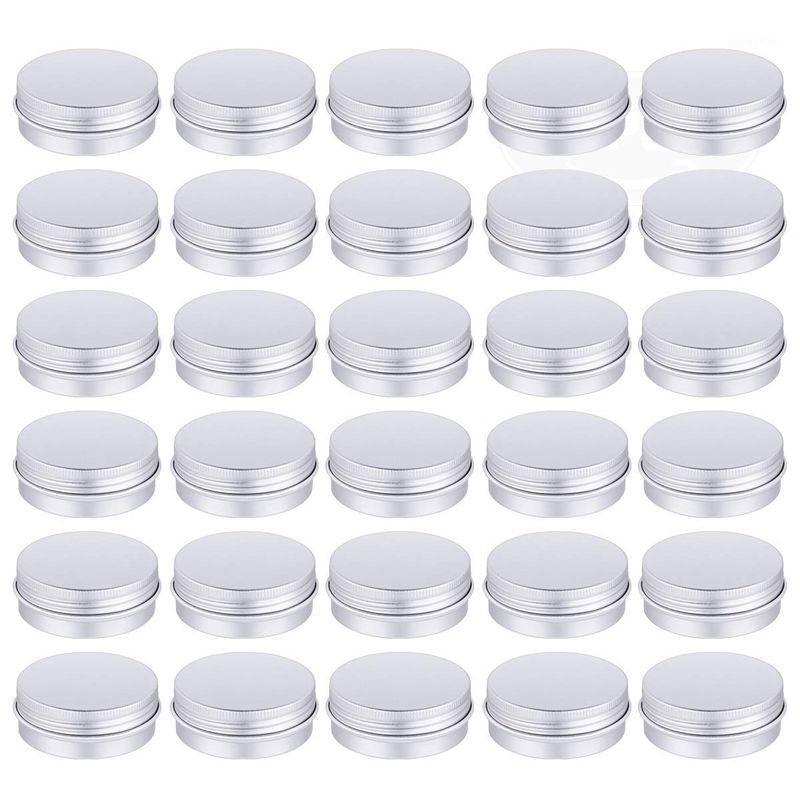 

30 Pack Screw Top Round Metal Lip Tins Containers Lids (1oz)1