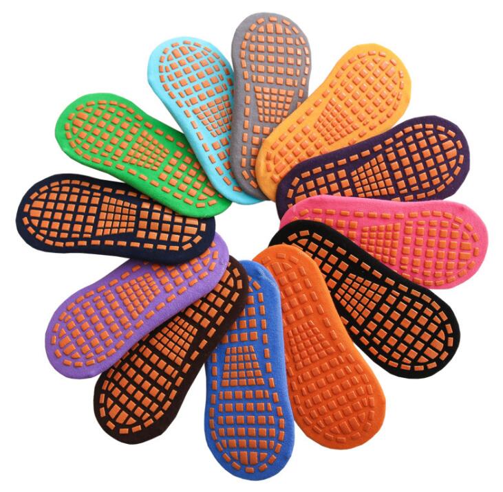 

children park socks Professional anti-skid trampoline socks baby bounce anklet boy girl jump sox silicone antiskid floor sock for 1-4 yeras old kids