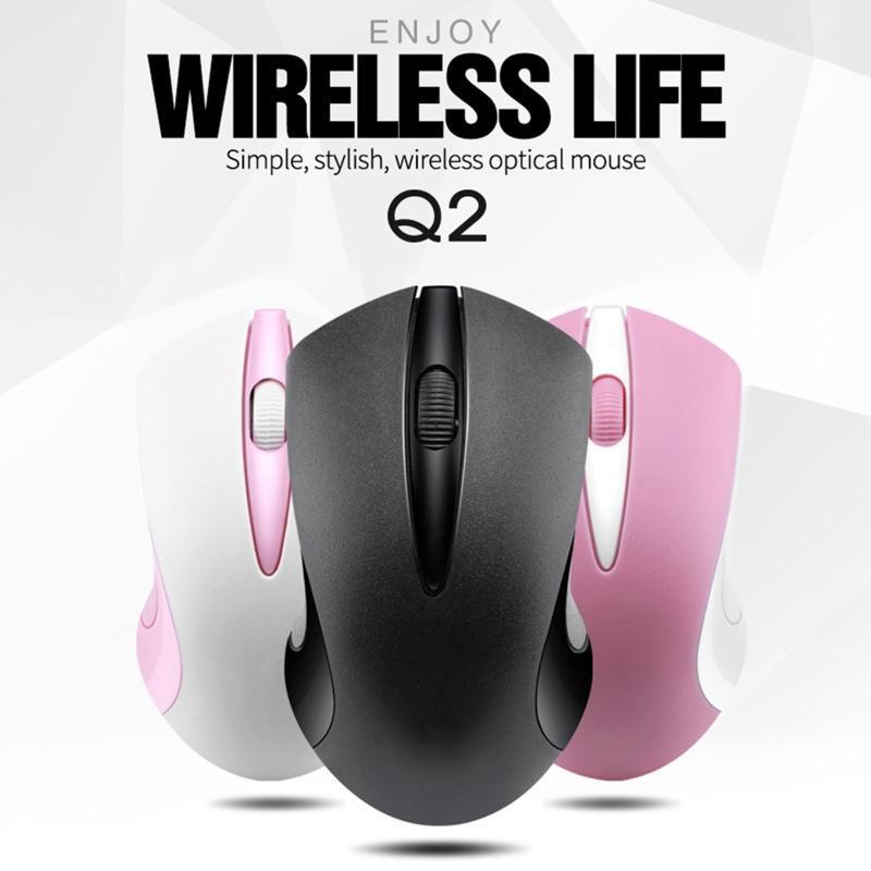 

1 Set Q2 1200DPI 2.4G Wireless Mouse Silent Mute USB Rechargeable Mice for Laptop Notebook PC Computer1