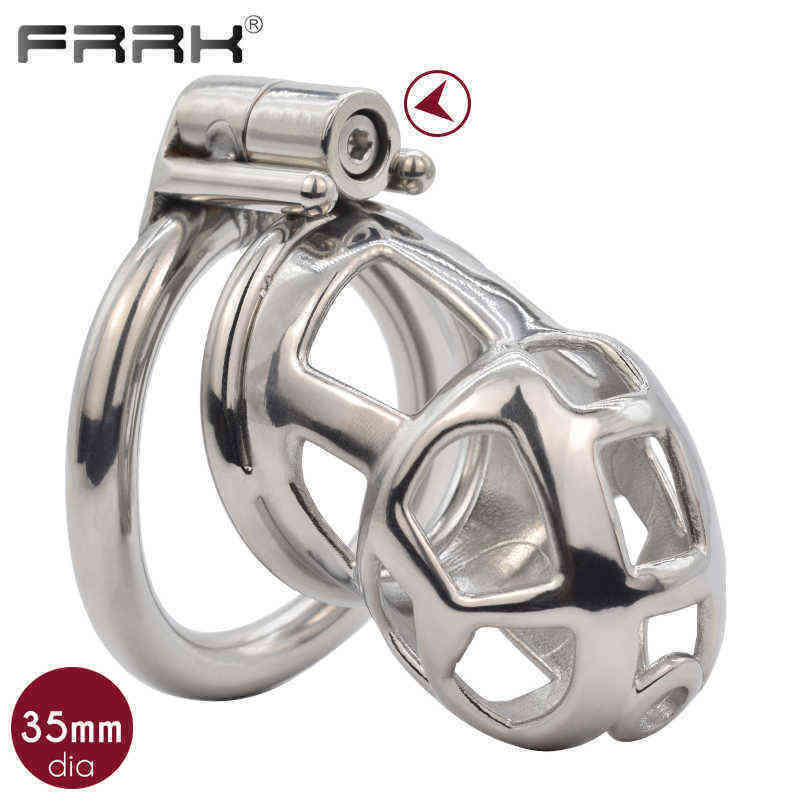 

NXY Cockrings Frrk Cb Chastity Cage with Screw Lock Mamba Male Bondage Belt Device New Metal Cock Penis Rings Bdsm Sex Toys for Men 1223