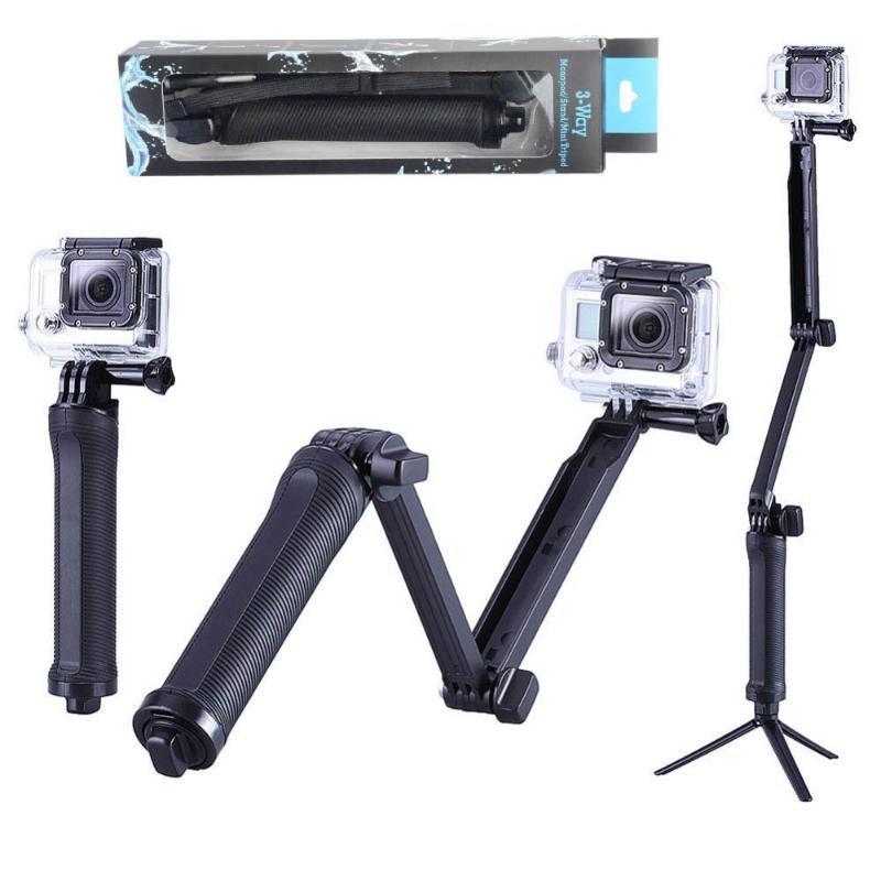 

3 Way Grip Waterproof Monopod Selfie Stick For Hero 5 6 4 3 Session SJ4000 Yi 4K Camera Tripod Accessories1