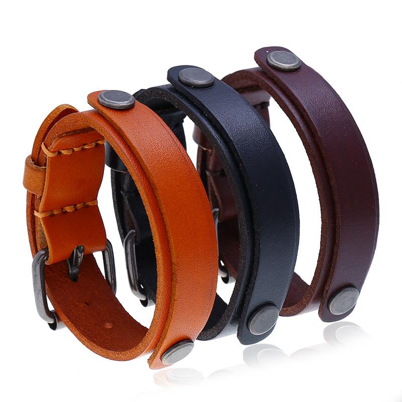 

Simple personality punk style cowhide bracelet accessories jewelry one drop