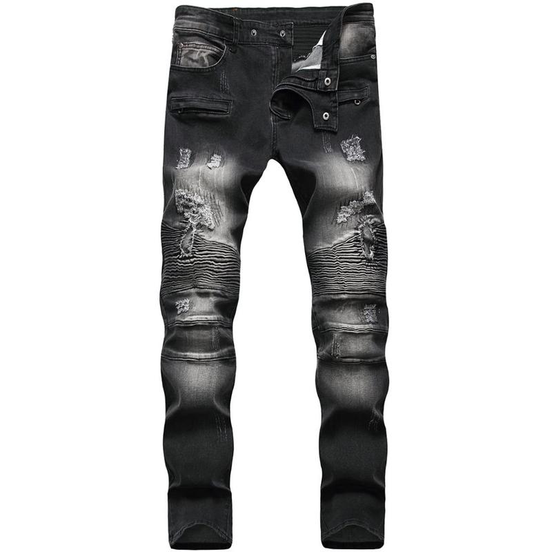 

Denim Designer For Men'S Bike Moto Jeans Stretch Straight OverSize 28-38 40 42 2020 Spring Sutumn Winter HIP HOP Punk Streetwear kg-25, 000 usa siz 2