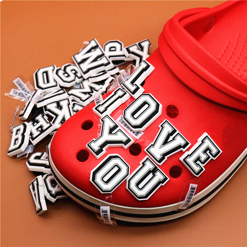 

Shoes Decoration Charms PVC Shoe Buckle Accessories DIY Combination English AlphabetBracelets Kids Gifts U to Z