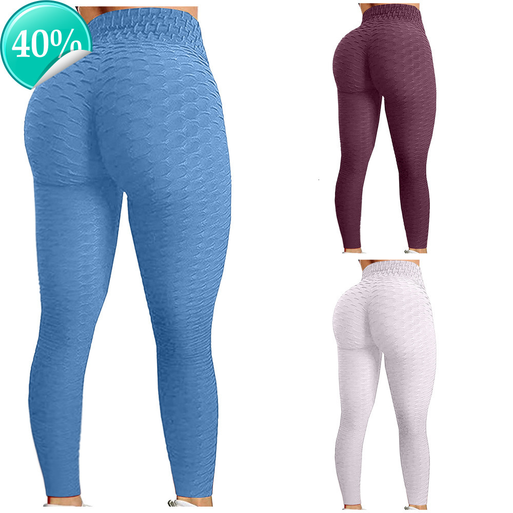 

Womens 2021 Seasum Hight Waist Bubble Hip Lifting Exercise Leggings Sport Women Fitness Plus Size Running Yoga Pants MU39, Black