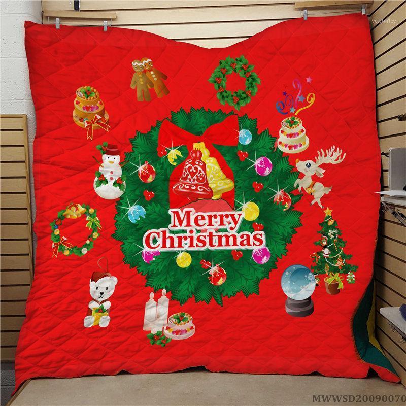 

Home Textile Merry Christmas Quilt Soft Fashionable Bed Gift For Children Bedroom Decoration Unique Design Bed Set1, 14