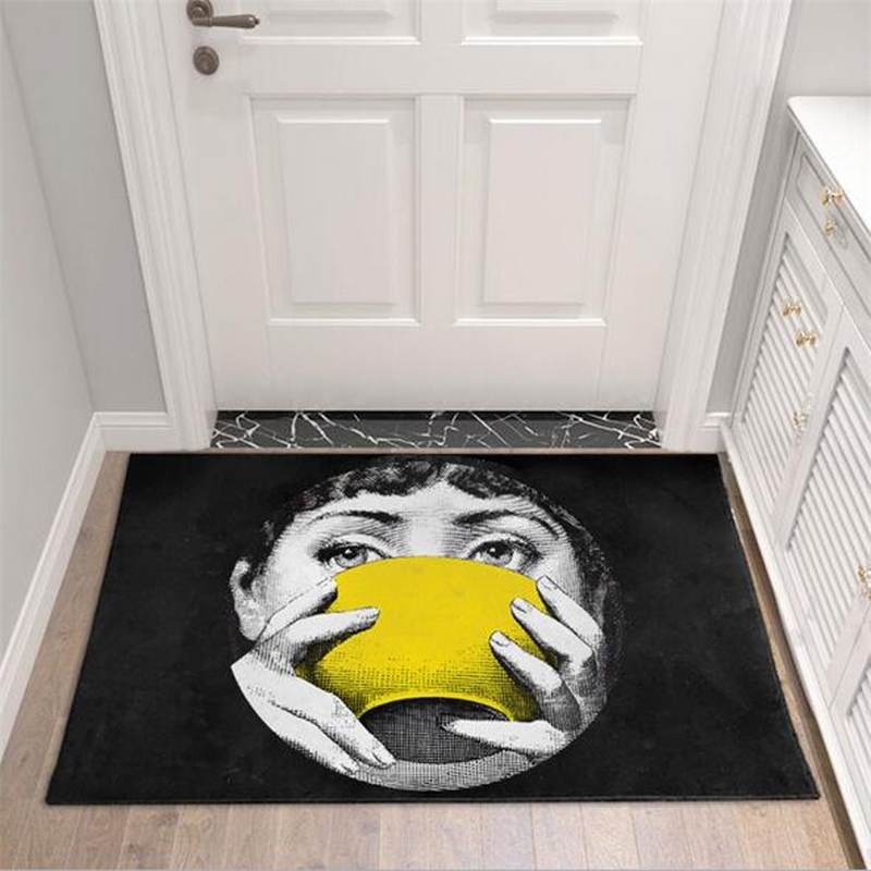 

Living Room Door Floor Mat Bathroom Nordic Home Indoor Bedroom Living Room square Carpet Mat Kitchen Tatami Rug Y200527