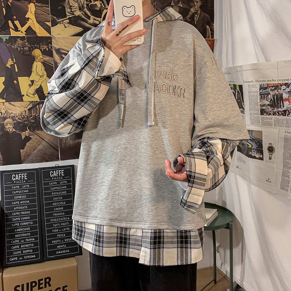 

New Japan Style Casual O-neck 2021 Spring Autumn Hoodie Sweatshirt Men's Thick Fleece Hip Hop Skateboard Streetwear Clothes Lc50, Wy6188 1