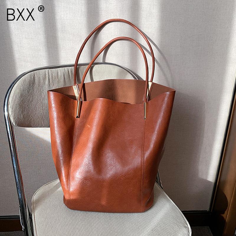 

[BXX] Vintage PU Leather Bags For Women 2021 Fashion Crossbody Shoulder Hand Bag Lady Trend Handbags and Purses HQ938, Black