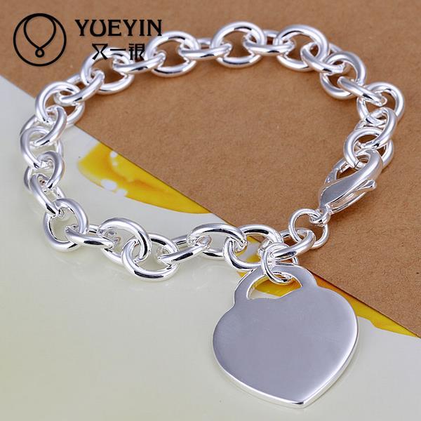 

Charm Bracelets Silver Plated Bracelet For Women Men Lovers Unisex Jewelry Vintage Girlfriend Design