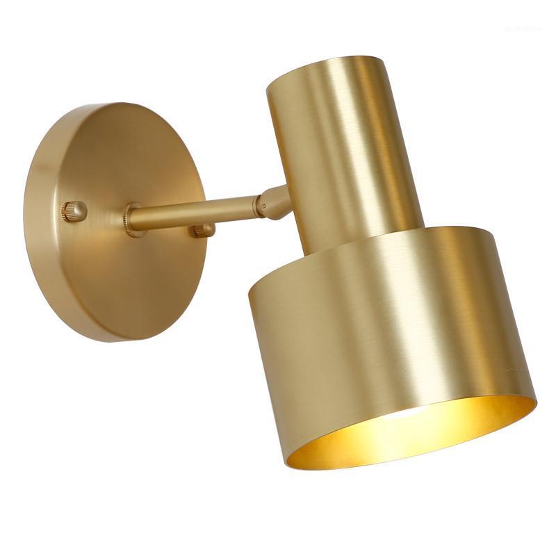 

Europe LED wall lamp gold metal modern indoor light vintage shop bar restaurant living room wall decorate E27 lighting fixture1