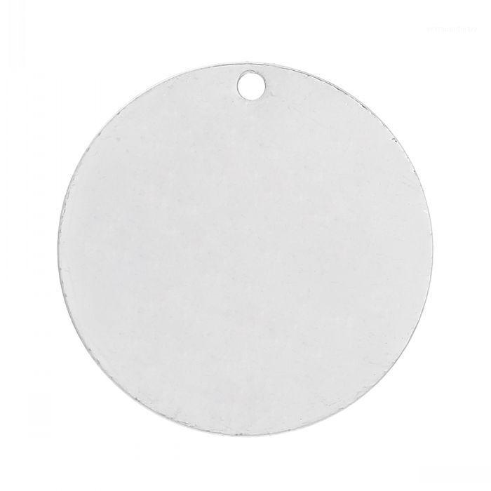 

Doreen Box Copper Blank Stamping Tags Pendants Round for Necklaces Earrings Bracelets Silver color 25mm(1") Dia,20PCs1