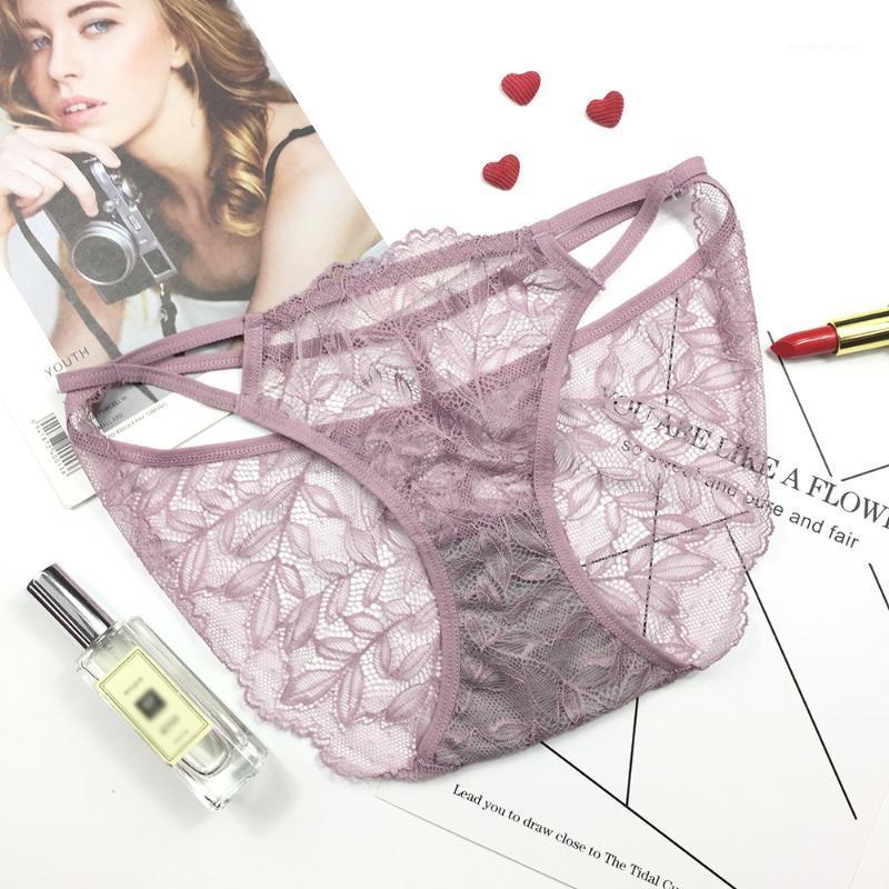 

Summer new temptation lace transparent hips underwear low waist thin belt cross sexy underwear1, Black