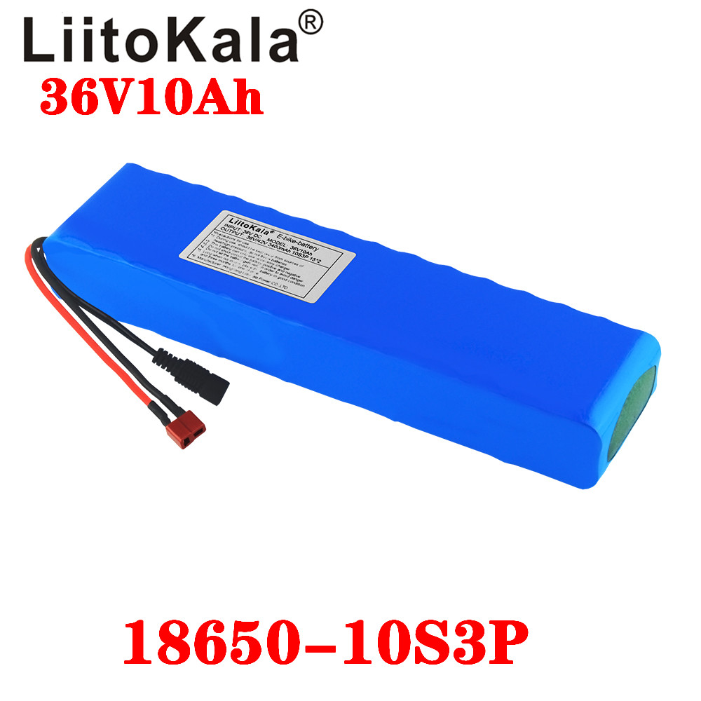 

LiitoKala 36V 10Ah 600watt 10S3P lithium ion battery pack 20A BMS For xiaomi mijia m365 pro ebike bicycle scoot XT60 T plug