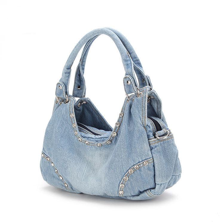 

Fashion WOMEN'S Bag Simple Nylon Cloth Women's One-Shoulder Handbag Bag New Style Tote, Blue
