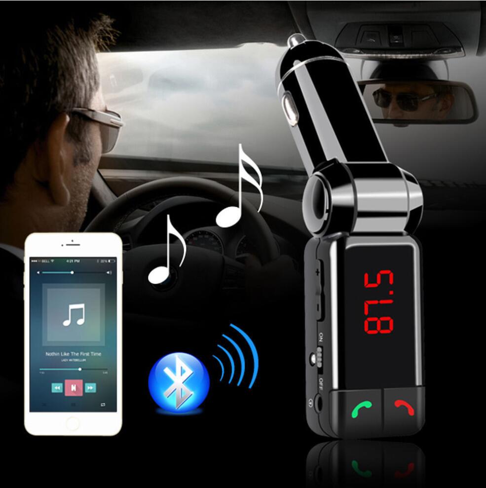 

BC06 Car Charger Bluetooth FM Transmitter Dual USB Port In Car Bluetooth Receiver MP3 player with Bluetooth Handsfreee Calling in Retail Box