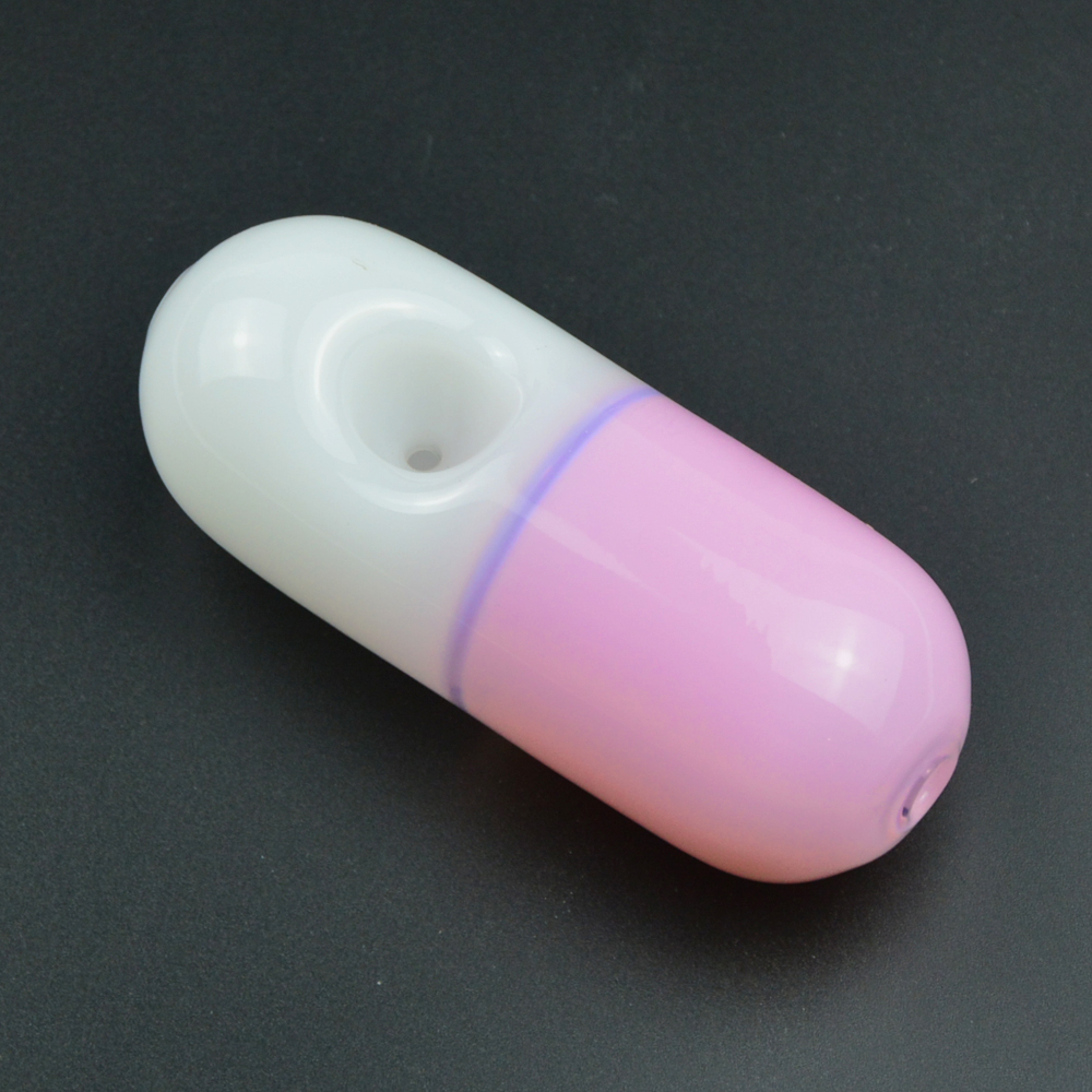 

Collectible Pill Design Glass Pipe Handmade Smoking Spoon Hand Pipes Capsule Styles Tobacco Bowl Oil Burner Dry Herb Filters