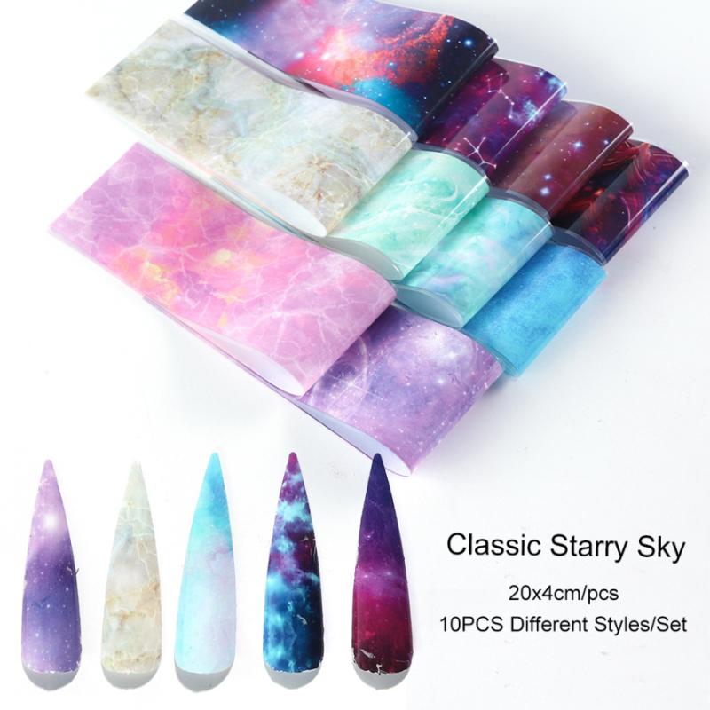 

Nail Art Star Transfer Paper Hot Sale Rainbow Sky Japanese Style Nail Foil Sticker Polish Manicure Wraps Adhesive Stickers, 02