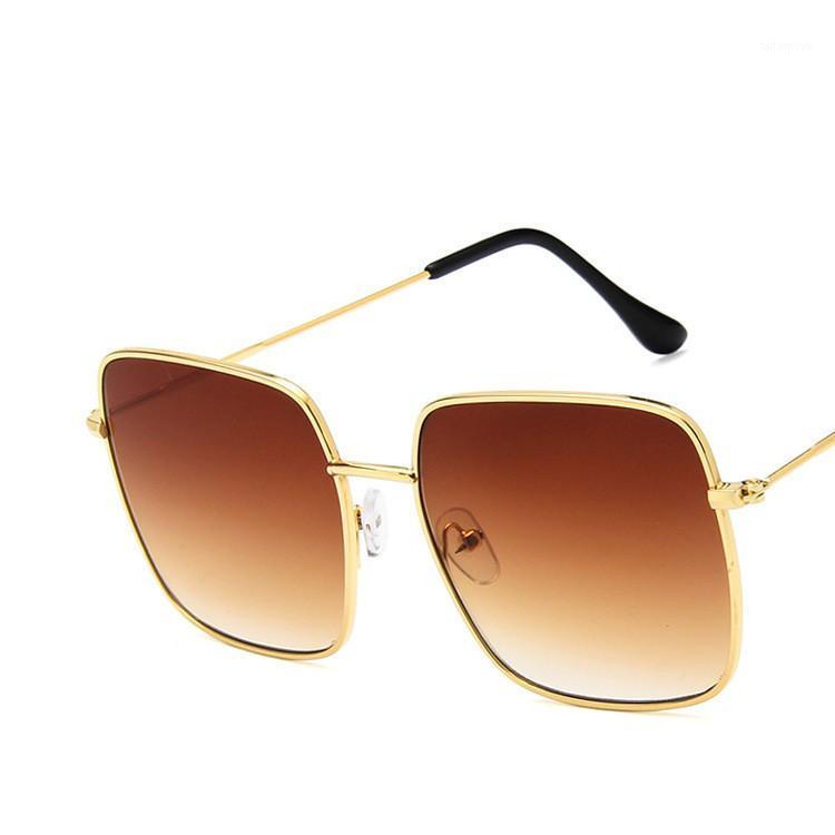 

Metal Big Square Sunglasses Women Mirror Oversized Sun Glasses Fashion Vintage Gradient Sunglass Men Lunette1