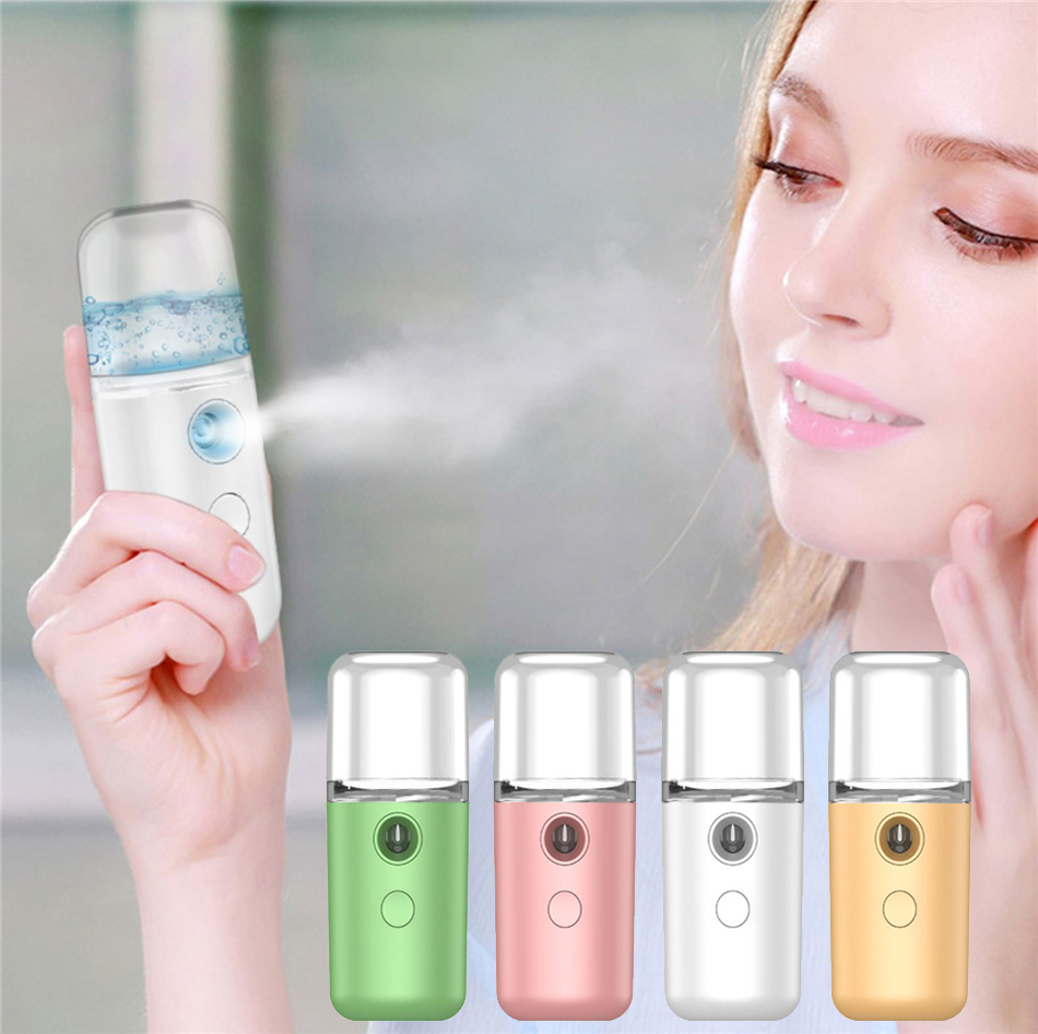 

Mini Face Stream Beauty Spray Hand-held Water Machine Moisturizing Nano Ionic Mist Face Humidifier Sauna Facial Pore Cleansing Tool