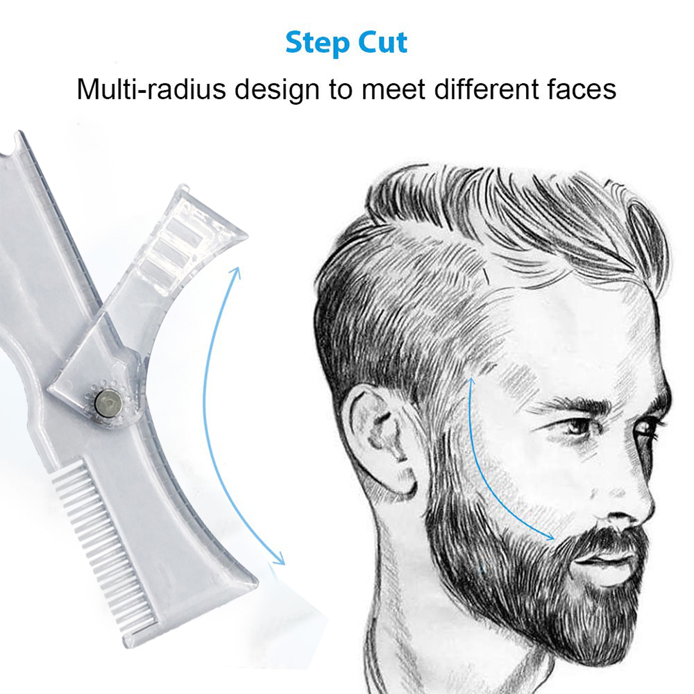5 In 1 Men Beard Shaping Styling Template Comb Rotatable Mens Beards
