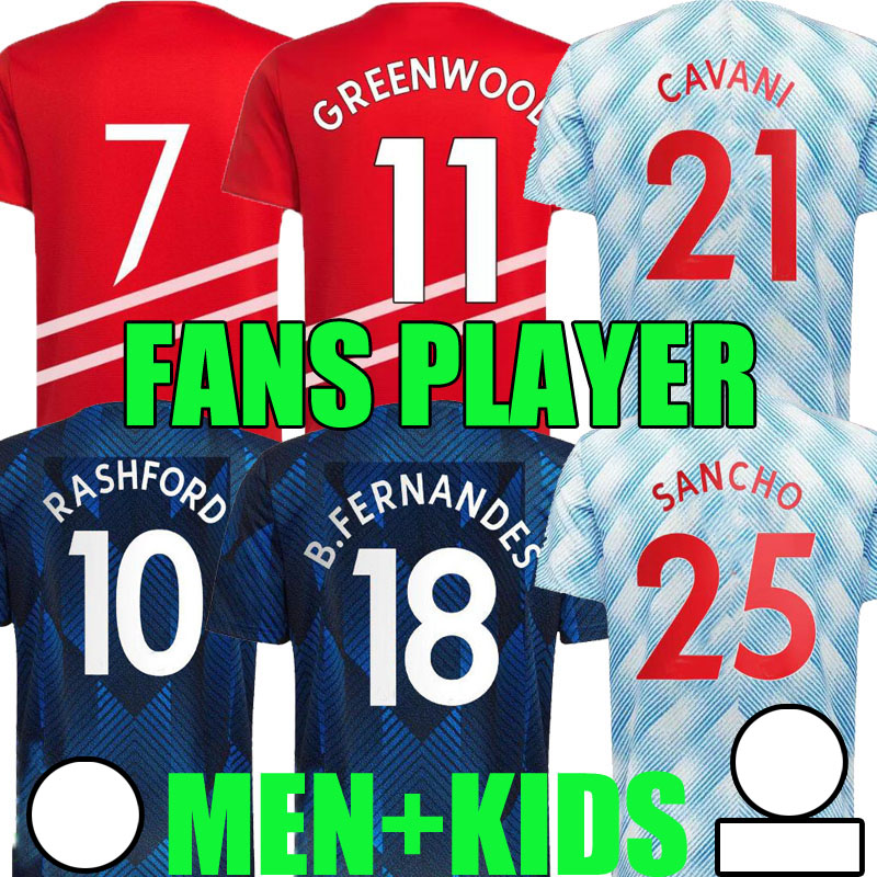 

SANCHO Soccer Jerseys FERNANDES LINGARD POGBA RASHFORD 2022 2023 GREENWOOD MAN canavi 21 22 VARANE SHAW UTD football shirts MEN KIDS kit uniform Fans Player version, Home