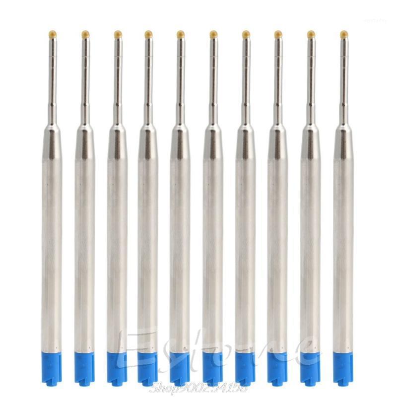 

10pcs Universal Standard Style Blue/black Ink 1MM Medium Nib Ball Point Pen Refills Jy17 20 Dropship1