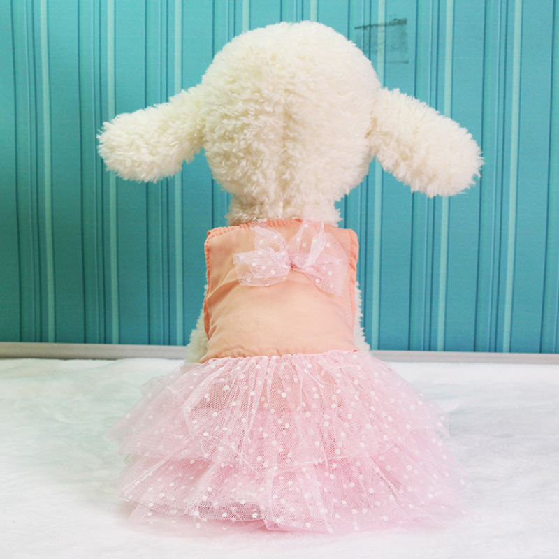 

Cute Dog Dress Dog Clothes For Small Dogs Pink Red Dog Skirt Cute Sleeveless Princess Dress Puppy Pet Cat Cotton Costume, Yellow
