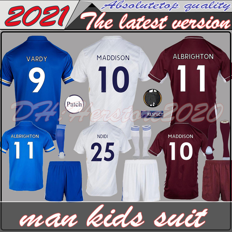 

thailand soccer jersey 2020 2021 MAGUIRE VARDY football shirt CITY VARDY MADDISON TIELEMANS camiseta de fútbol men kids kiti, Qq