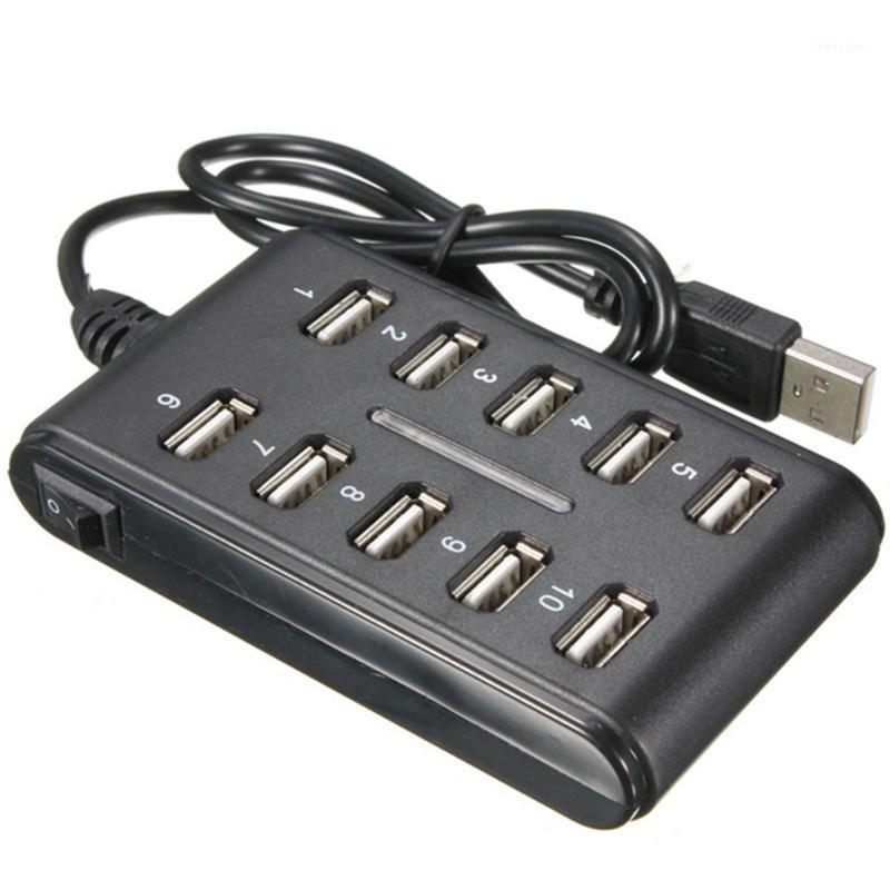 

High Speed 480 Mbps USB 2.0 Hub 10 Ports Multi Personal Computer USB HUB Portable Splitter For PC laptop1