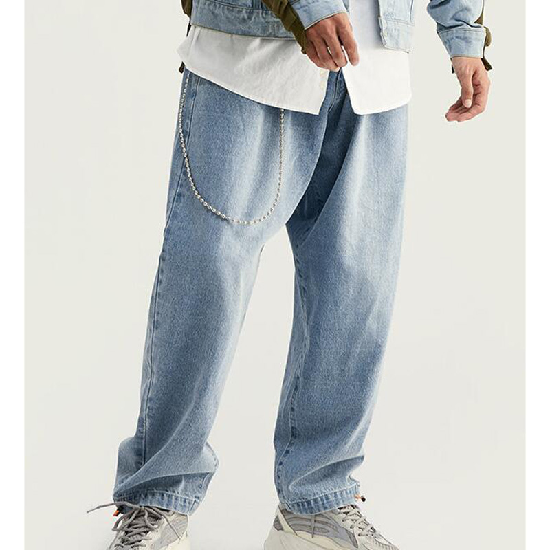 

2021 Young Blue Boy Casual Jeans Loose Brem Boys Denim Pants Men Corridors 8ihm