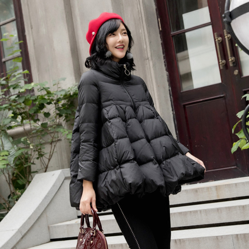 

Thickening Women's Coat and Fattening Up the Black Red Style Women Winter Duck Down Jacket Fashion Thicken Piumi Donna