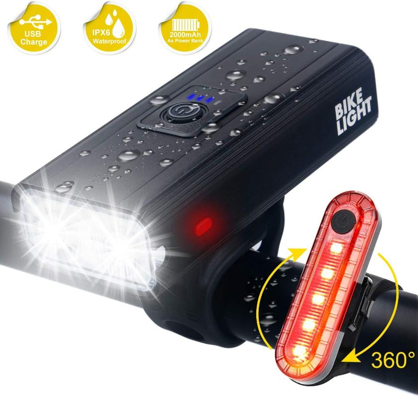 

Bike Light Ultra Bright Set Ipx6 Bike Lamp Outdoor Cycling Front Headlight And Taillight Luces de seguridad para bicicletas#40