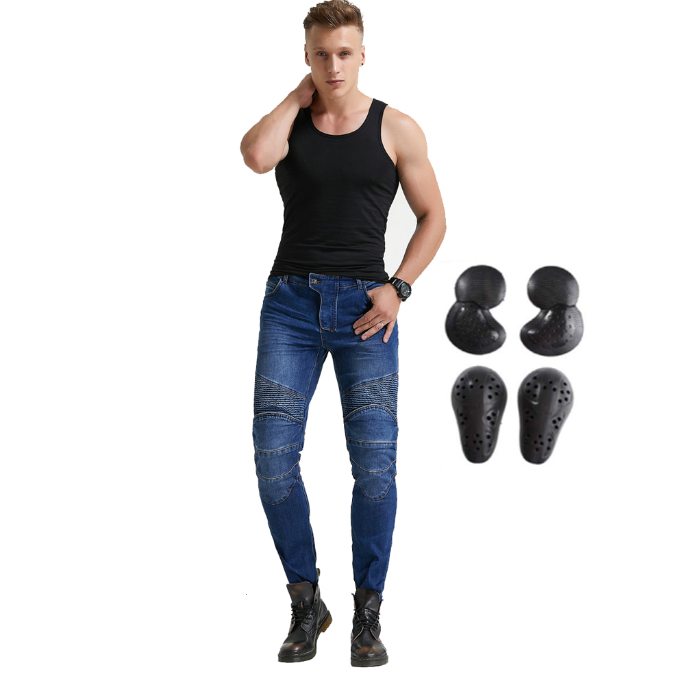 

2021 New Windproof Biker Jeans for Men Motorcycle Motorbike Riding Pants with 4 x Removable Ce Armored Knee Hip Protector Pads Xs-xxxl 93j9