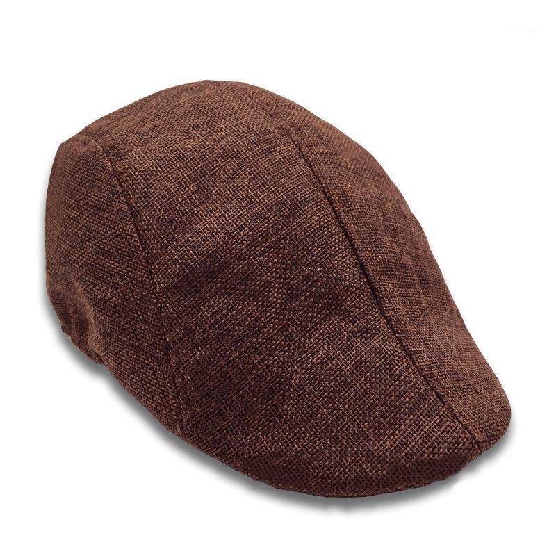 

Hat Golf Newsboy Classic Wool Cap New Herringbone Duckbill Ivy IK881, Gray