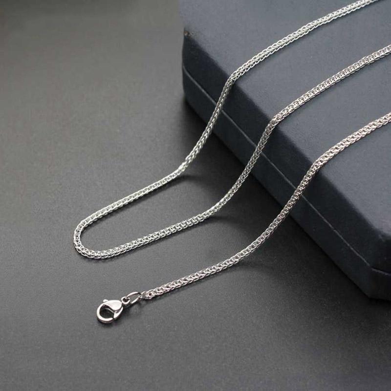 

2020 Men Curb Rope Spiga Plait Necklace Chain 2mm Width 316L Stainless Steel Silver Color jewelry 45cm 50cm 55cm
