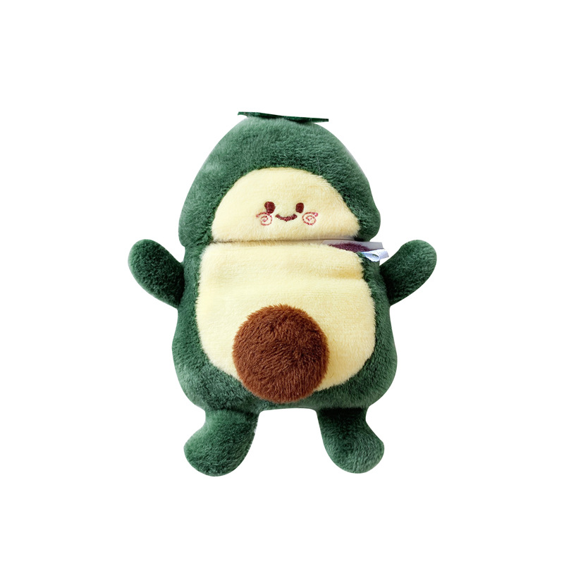 

3D Cute Cartoon Avocado Case for Airpods 1 Winter Plush Wireless Headphones Case Charging Box For Airpods 2 Case with Keychain, A for airpods 1/2