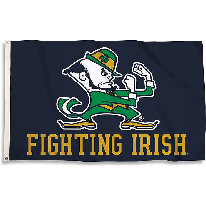 

NCAA College Notre Dame Fighting Irish 3 X 5 Foot Flag, Digital Printing 100D Polyester with Brass Grommets Fabric , Free Shipping