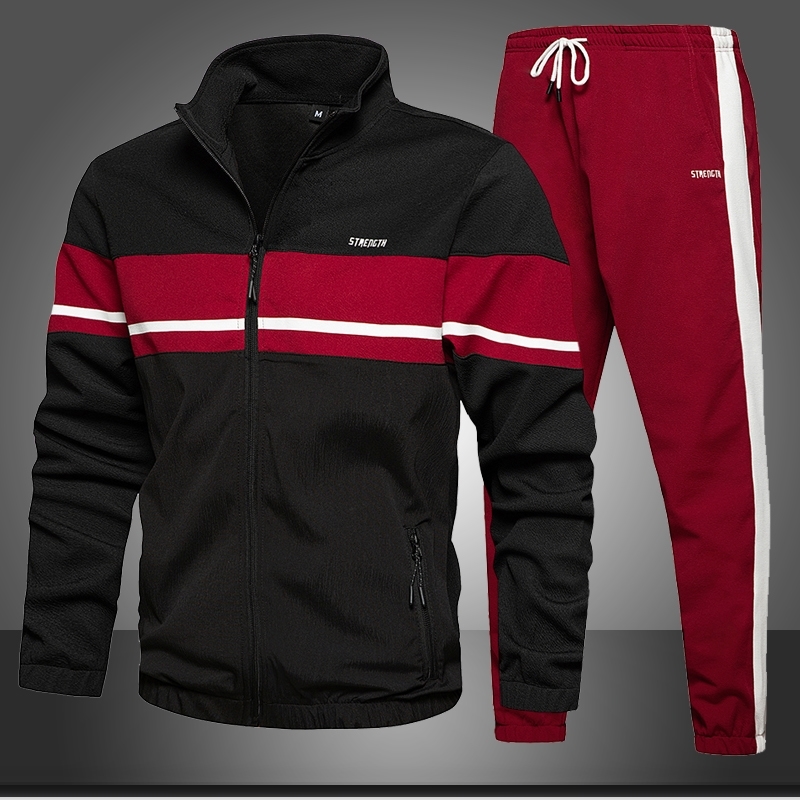 

Men Tracksuit Sets Autumn New Jogger Tracksuit Zipper Hoodies+sweatpants 2PC Sets Men's Sportswear Sport Suit Clothing 201202, Tz71black