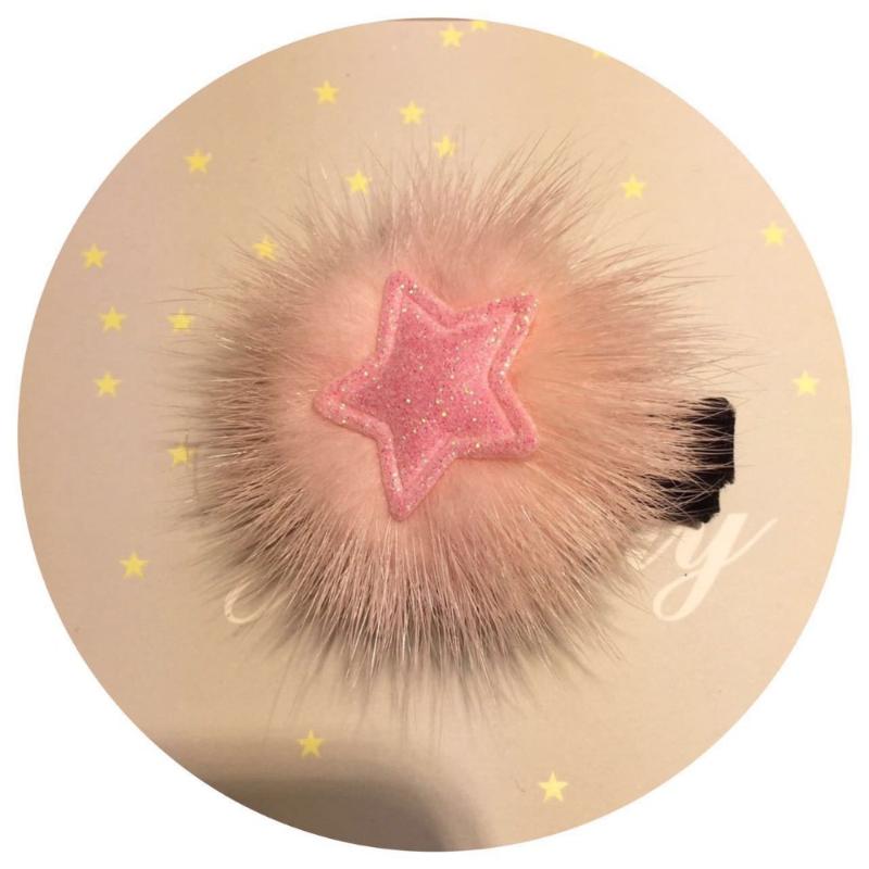 

Boutique 15pcs Fashion Cute Glitter Star Hairpins Solid Fur Ball Star Hair Clips Princess Headwear Hair Accessories, Multi