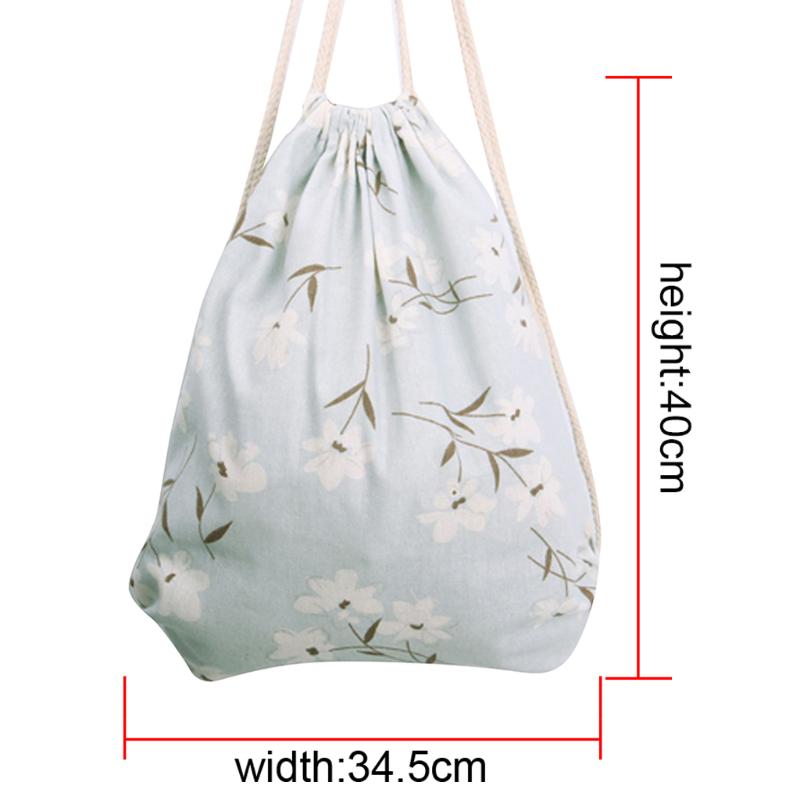

Fashion New Storage Bag Tree Floral Printed Pattern Women Canvas Drawstring 1PCS/Lot
