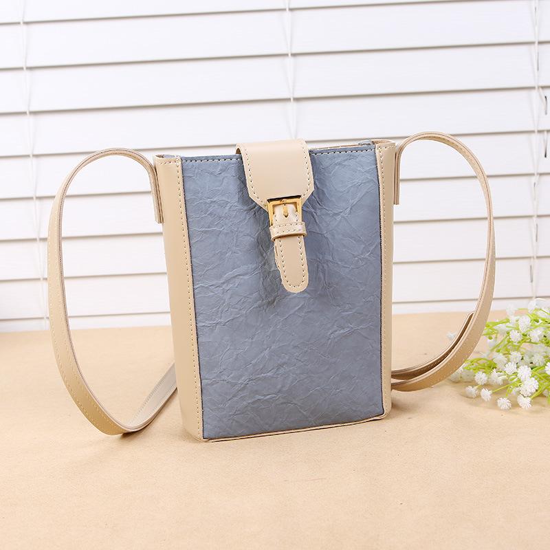 

Ladies mini bucket bag New simple frosted color matching girls mobile phone change daily travel one-shoulder small messenger bag, Khaki