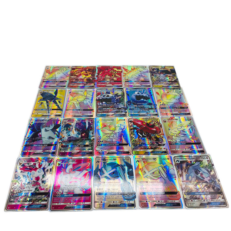 

New Hot 200 Pcs GX Mega Shine English XY 30 60 70 100 120 GX cards 30 60 Mega Ex cards GX Cards No repeat Kids Toys dhl
